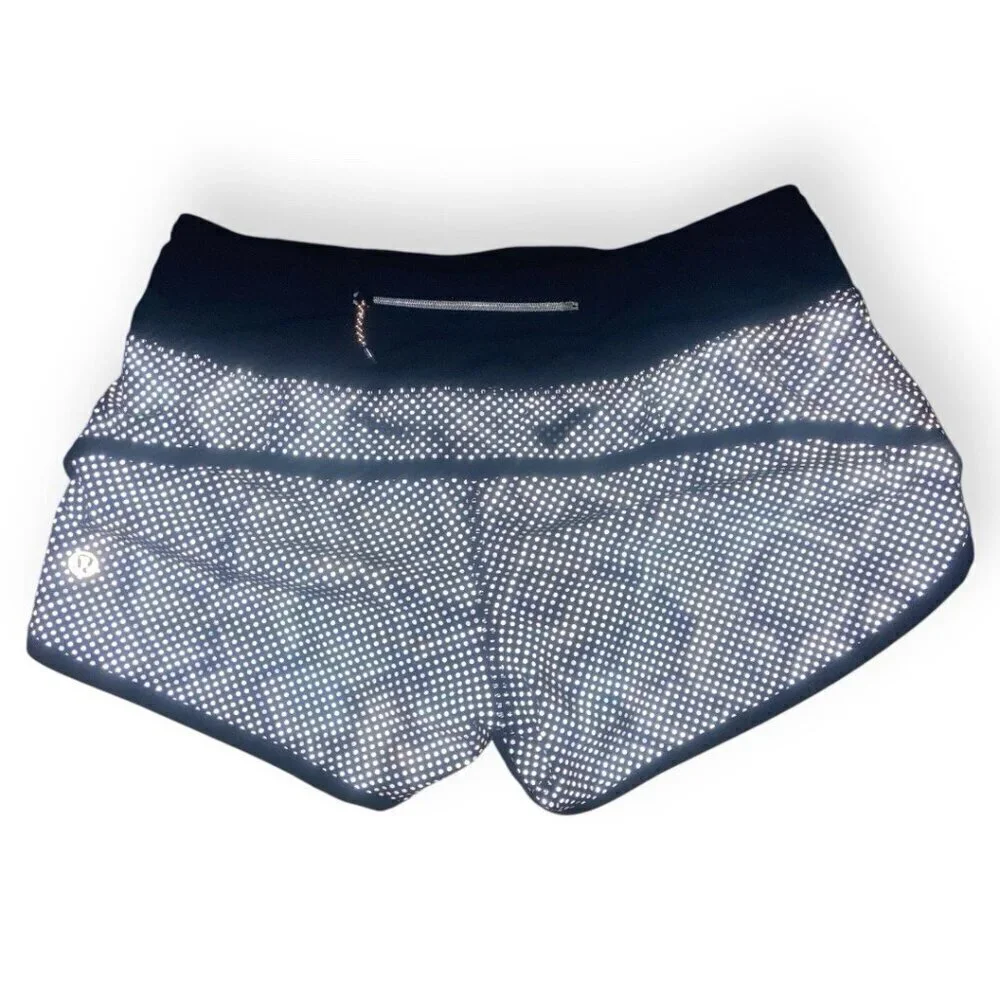 Lululemon Speed Short Ravish Reptile Silver Black / Black Size 2